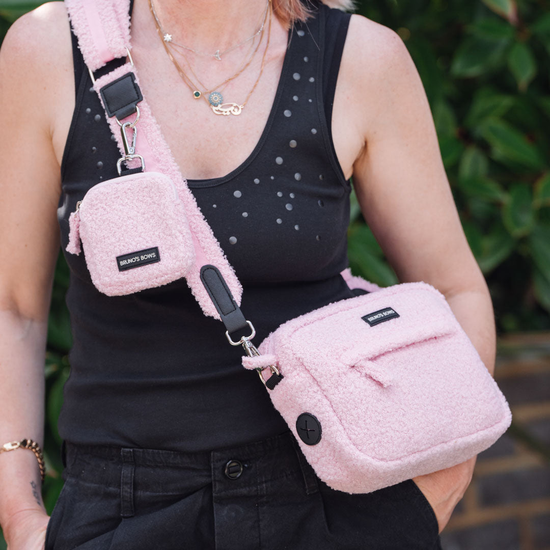 Teddy Pink Dog Walking Bag