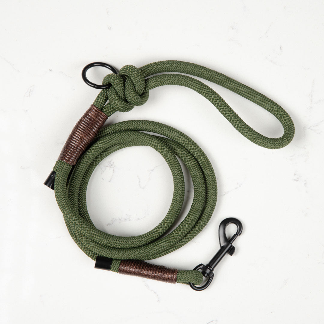 Rust Dog Rope Lead Rope Dog Leads – Durable & Trendy – Bruno's Bows – Brunos Bows