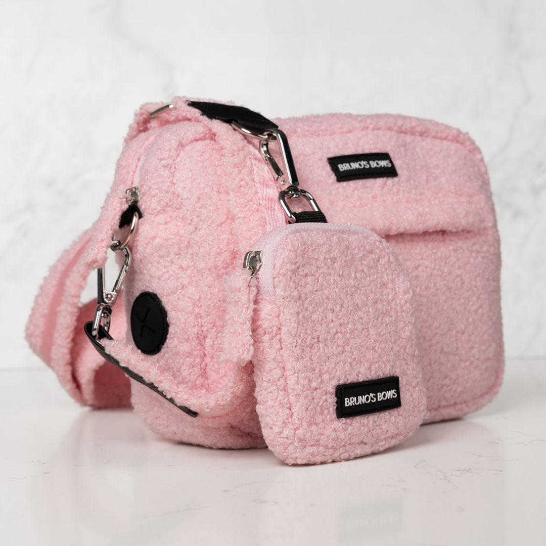 Teddy Pink Dog Walking Bag