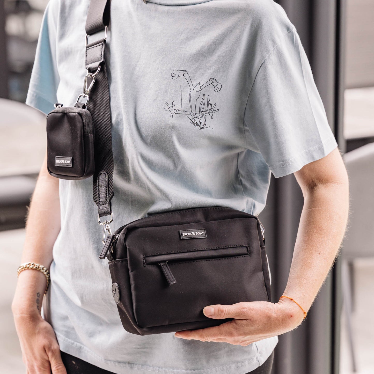 Black Dog Walking Bag