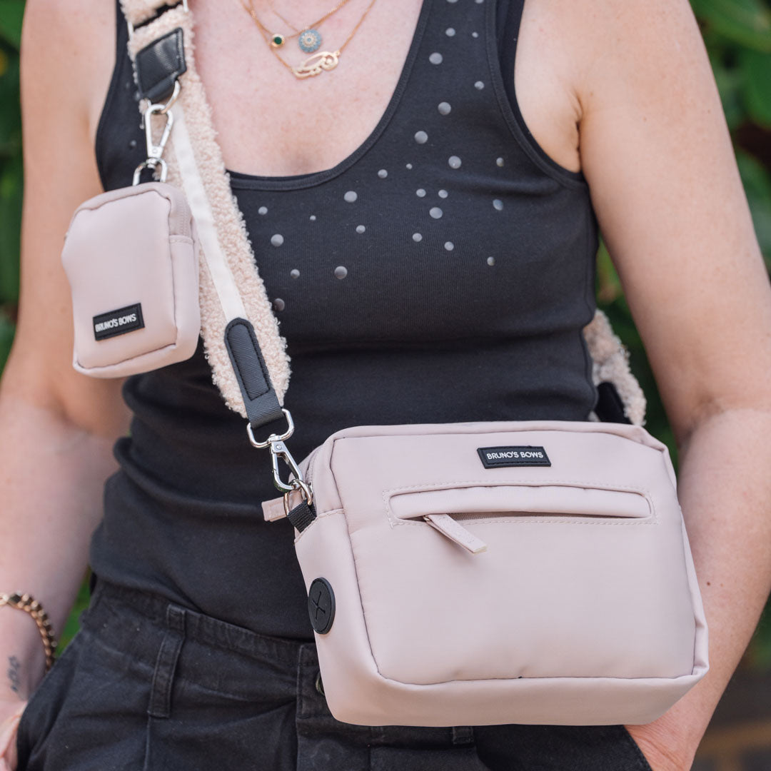 Beige Dog Walking Bag